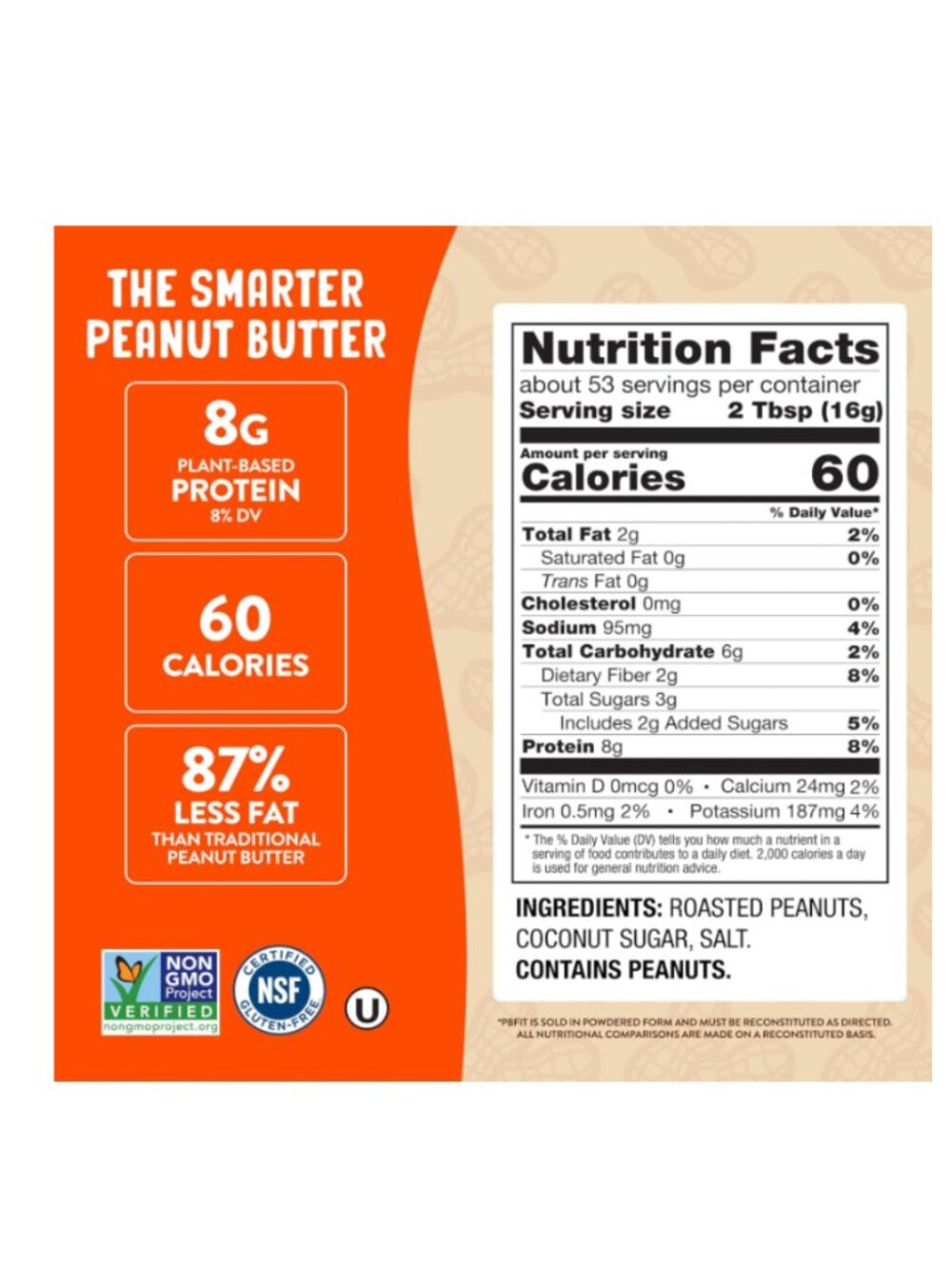 2/$18 💥🆕 PBfit Gluten Free Protein Powder | Peanut Butter | 24 Ounces | 6256 - Picture 2 of 4